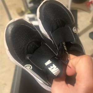 Nike Kids Black and White Slip-On Athletic Sneakers